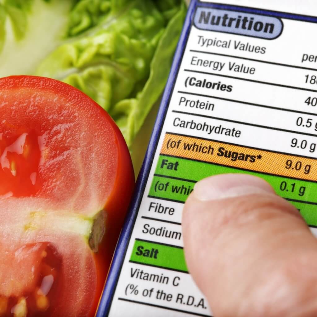 nutrition and dietary advice on food packaging