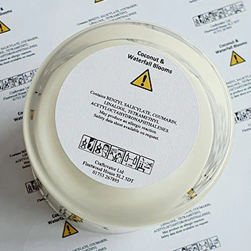 hazard label for candles