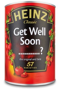 Personalised Heinz soup label