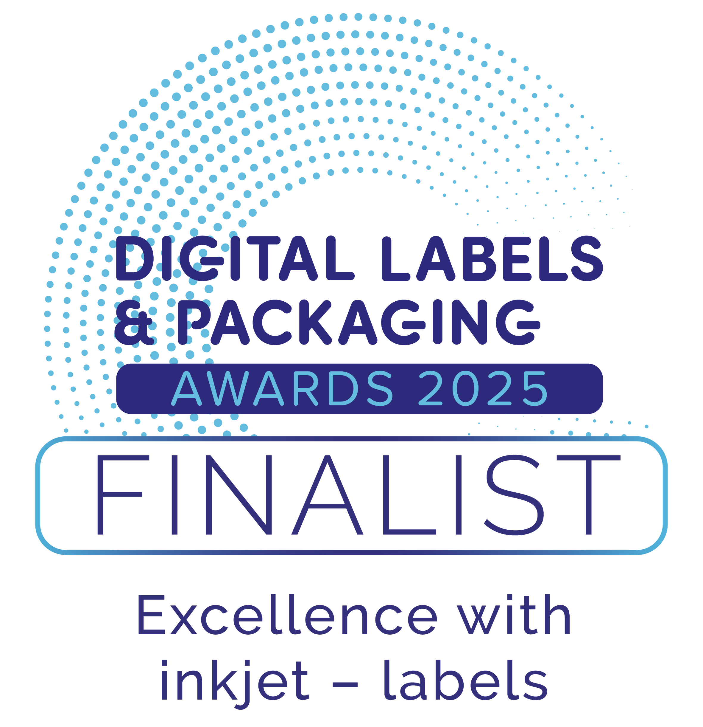 Digital Labels & Packaging Awards 2025 Finalist. Excellence with inkjet labels