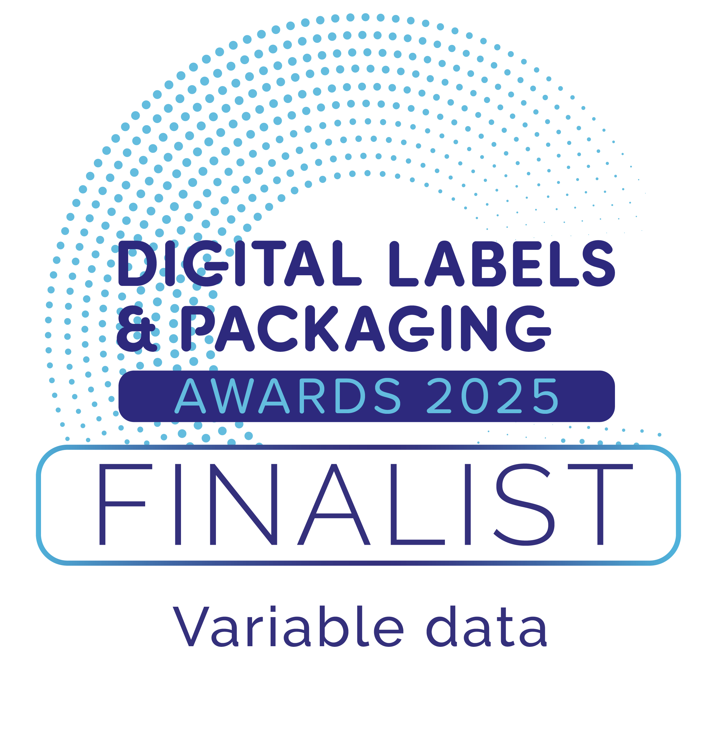 Digital Labels & Packaging Awards 2025 Finalist. Variable data