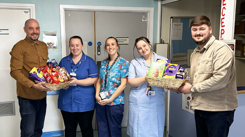 Donating Easter egg hampers